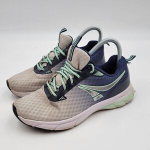 Crane Fitness Womens Memory Foam Size 8 Teal Blue Athletic Sneakers Shoes Sports